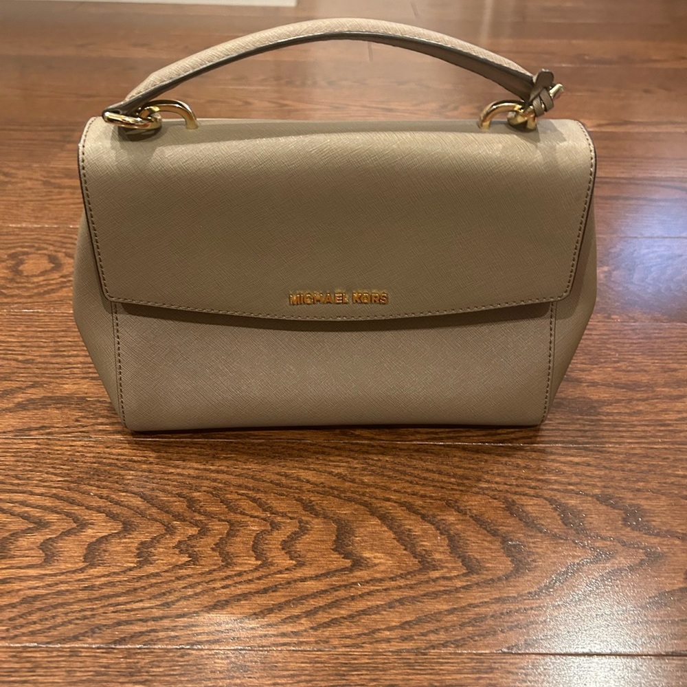 Michael Kores taupe handbag